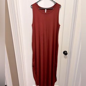 Maxi dress, burnt orange